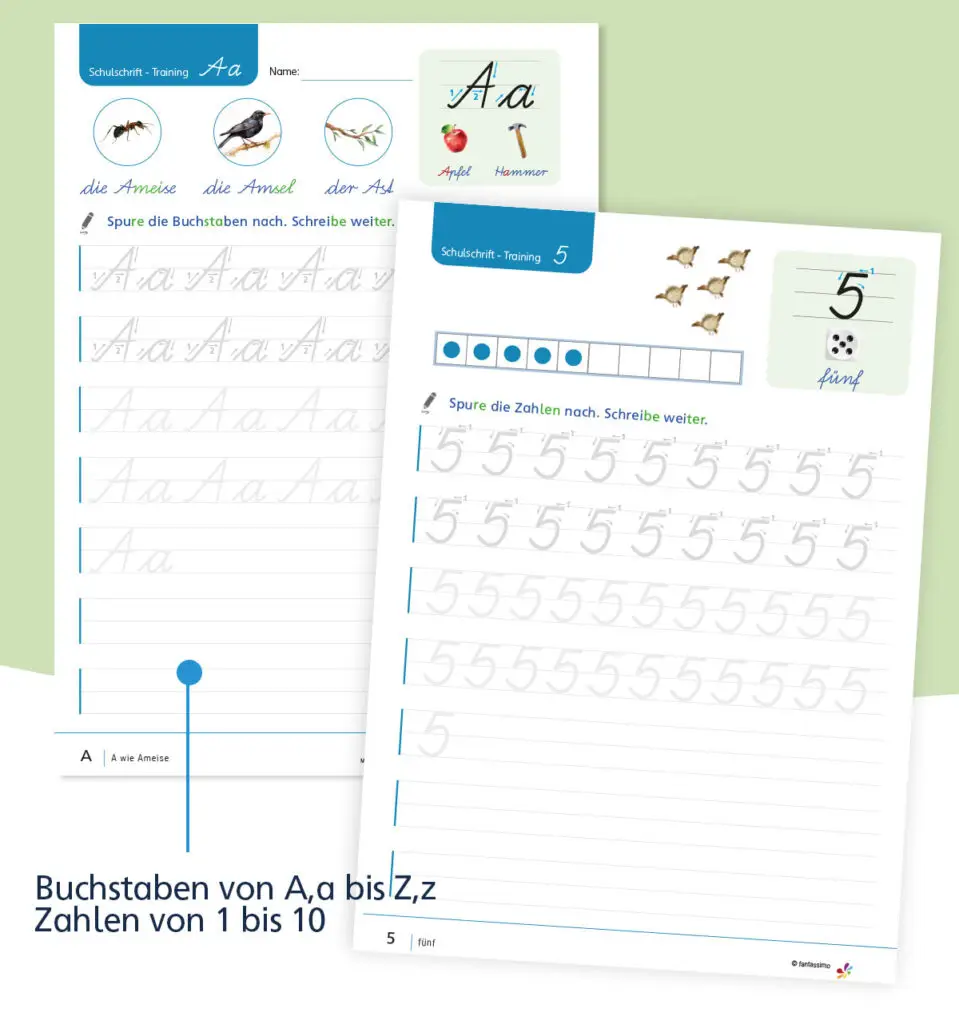 Schreiblehrgang Schulschrift für die Grundschule in Klasse 1