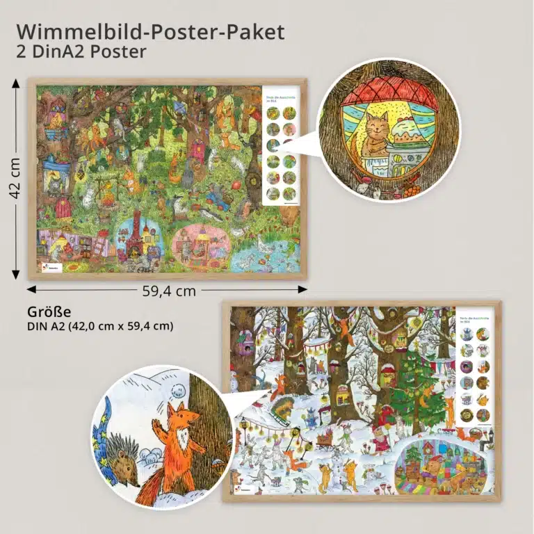 Wimmelbild Poster für Kinder – Sprachförderung und visuelle Wahrnehmung im Fokus